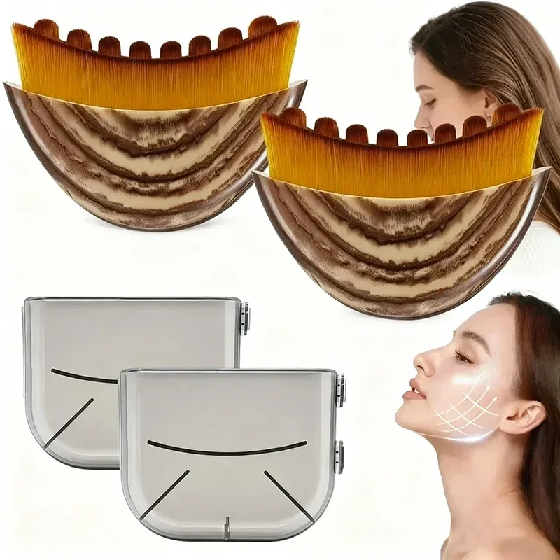 Neue Lymphatische Kontur-Gesichtsbürste für Lymphdrainage-Massage Ergonomisch Geformt für Präzise Anpassung an die Haut