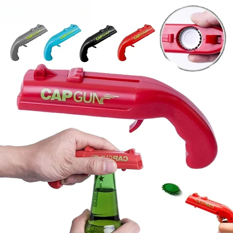 Kappe Pistole Bier Flasche Opener Tragbare Getränke Trinken Öffnung Pistole Kappe Launcher Küche Party Versorgung Bar Werkzeug Küche Zubehör