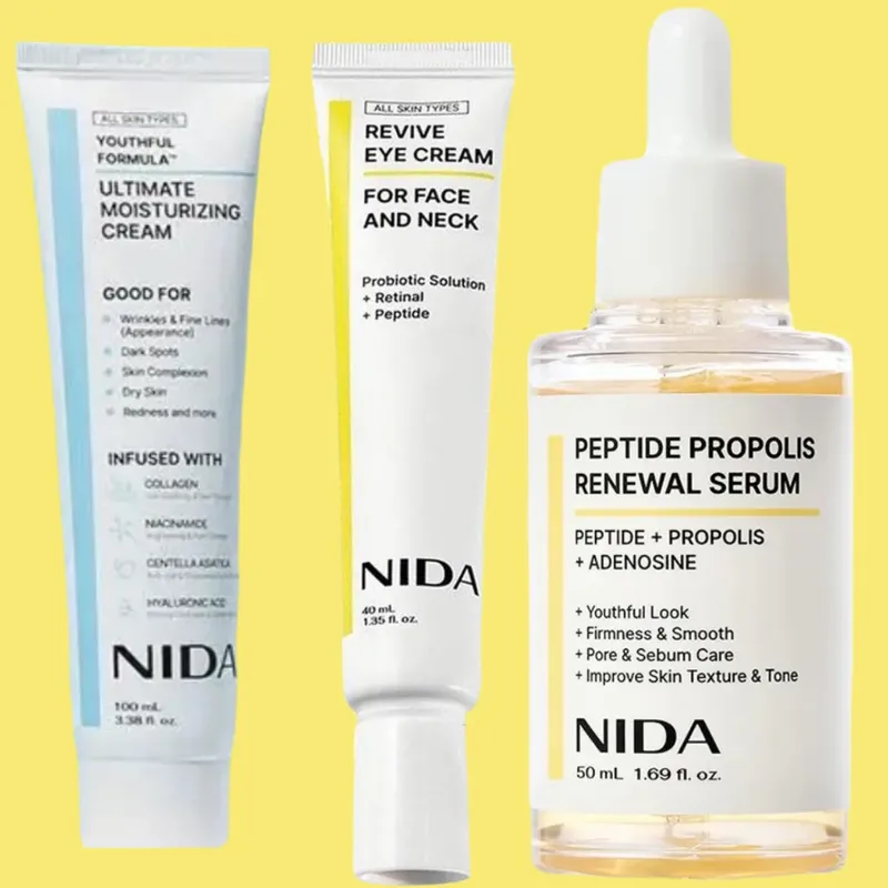 NIDA Propolis Peptid Gesichtsserum, nährendes, feuchtigkeitsspendendes Gesichtsserum, Original-Hautpflege, Verjüngung, straffende und glättende Creme