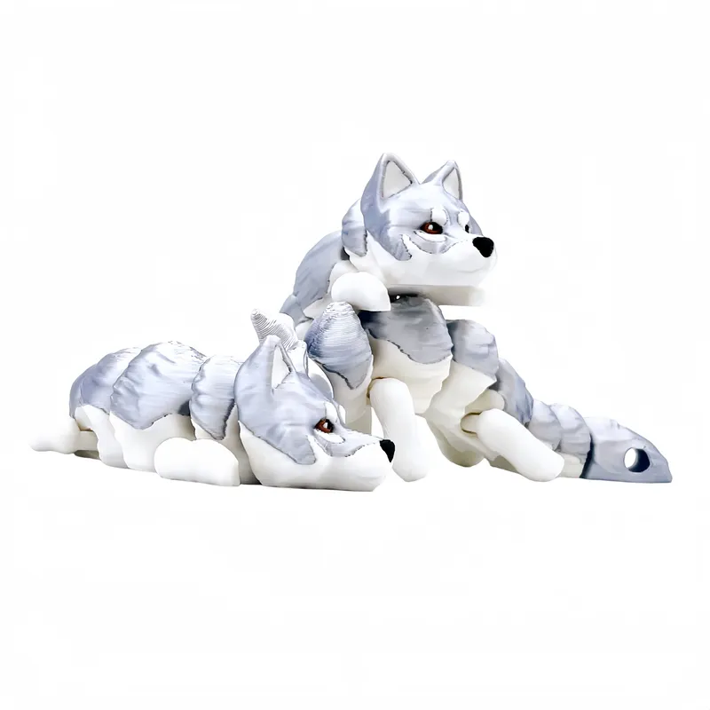 1/2 Stück – 3D-gedruckte bewegliche Wolfsfigur, Tischdekoration für den Innen- und Außenbereich, Hochzeit, Geburtstag, Weihnachten, Neujahrsgeschenke, Partygeschenkefüller