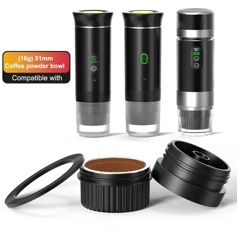 DENOKIN 51mm Edelstahl Kaffee Filter Korb Kaffee Pulver Schüssel Für Tragbare Espresso Kaffeemaschine Zubehör
