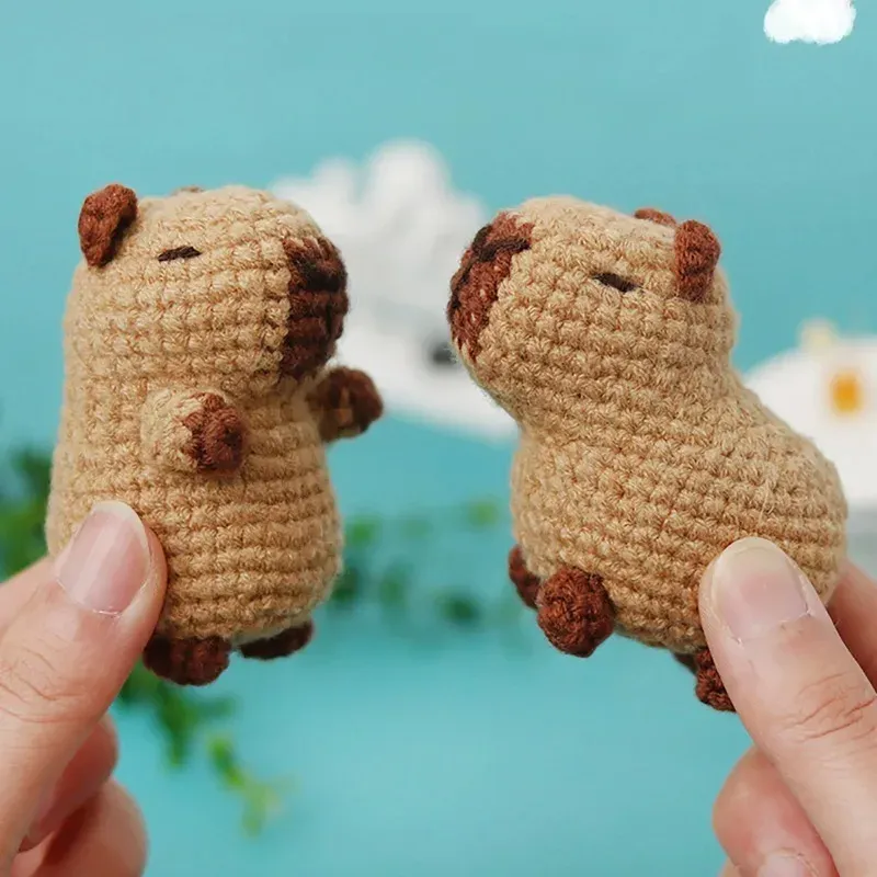 Capybara-Häkelset, süßes Tier-Häkelset-Set, Weihnachtsgeschenk, Häkelset für Anfänger, Häkelset für Bastelliebhaber