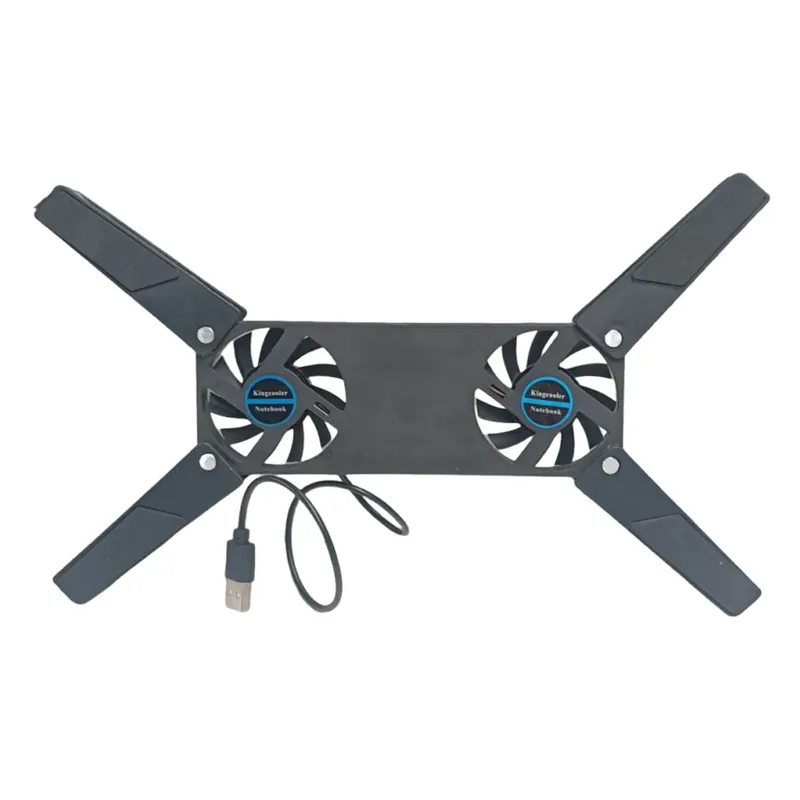 USB-betriebenes, faltbares Kühlpad mit doppelten 60-mm-Lüftern, Laptop-Ständer, Notebook-Kühlpad für Notebook, Laptop, PC, Computer