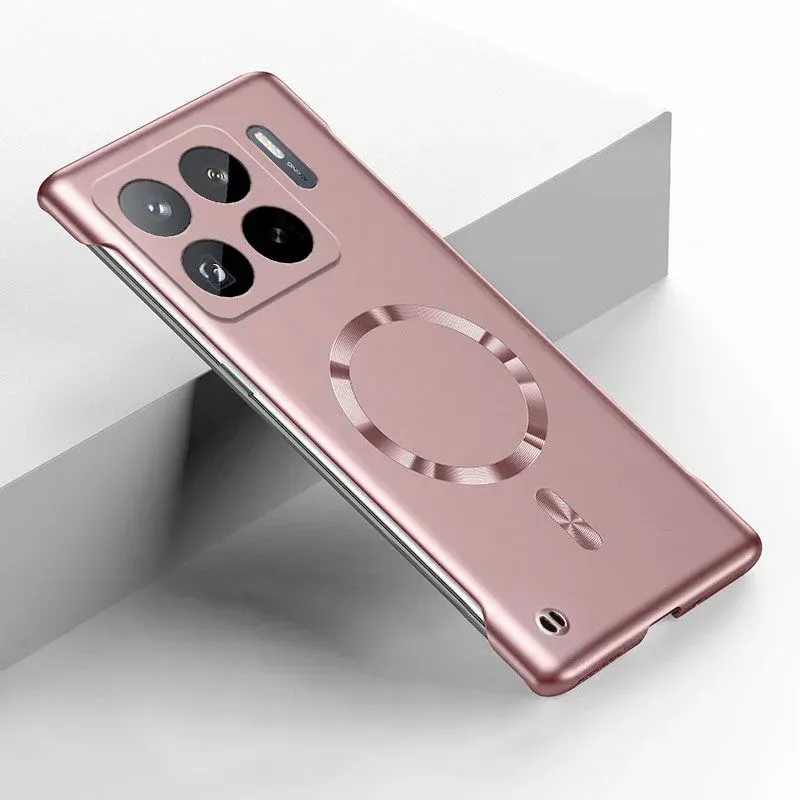 Luxus Metall Malerei Schlank Rahmenlose Fall Für XIAOMI 17 Pro Max 15T 15 Ultra 14T 14 13T 13 12 Pro Magnetische Harte PC Abdeckung