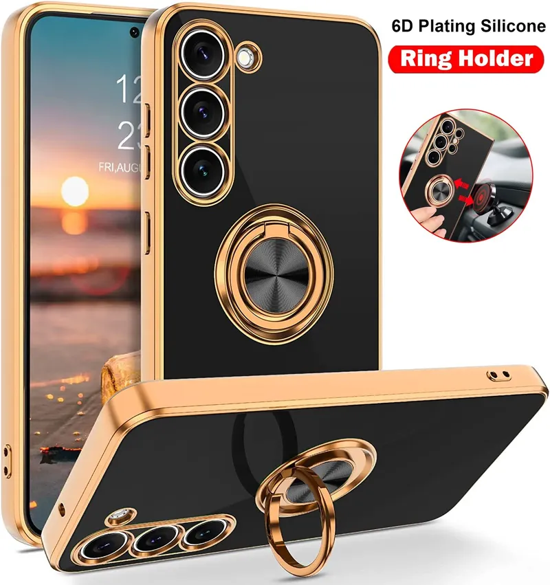 Luxusbeschichtung 360° ° Drehen Metall Ring Halter Telefon Fall Für Samsung Galaxy A17 A07 A56 A36 A26 A16 A06 A55 A35 A25 A15 Zurück Abdeckung