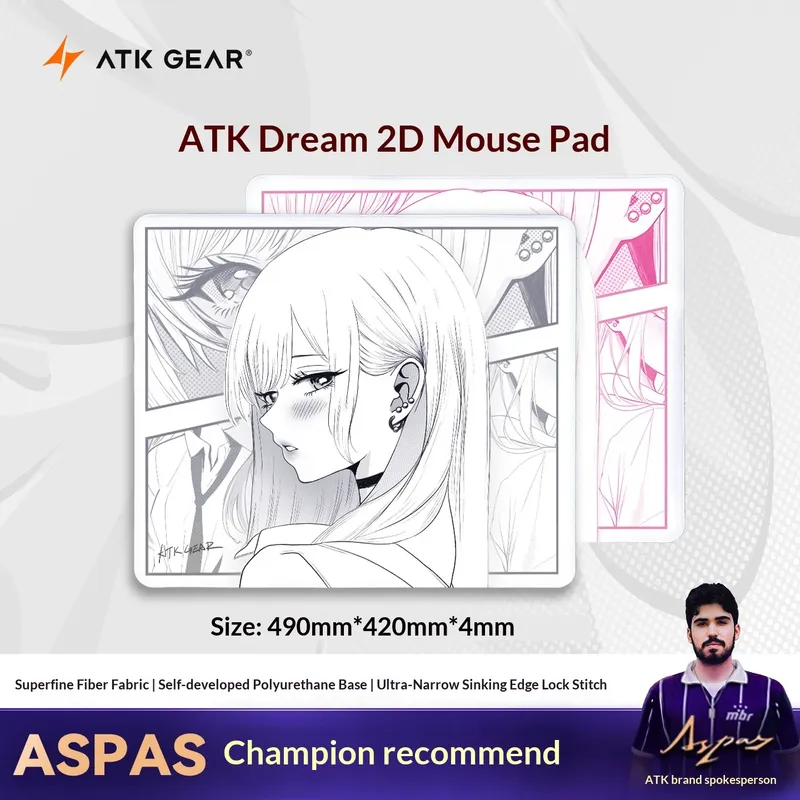 ATK Dream Anime großes neutrales Mauspad, symmetrisch für FPS, speziell für Esports-Gaming und Büro, inspiriertes Geschenk von Valorant