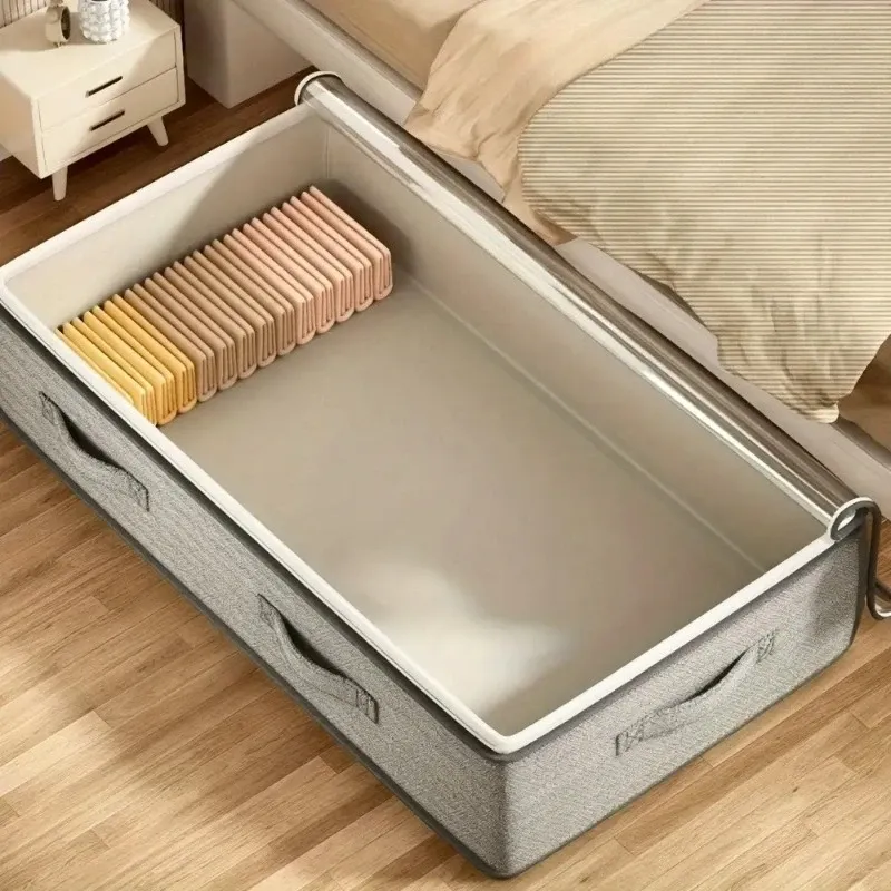 Große Aufbewahrungsboxen unter dem Bett, stapelbare, langlebige Kleider-Organizer-Behälter aus Vliesstoff, ideal für die Organisation von Kleiderschränken im Schlafzimmer