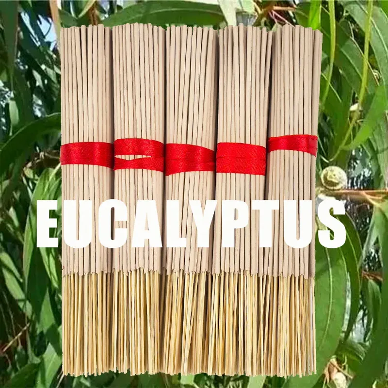 Hochwertige Eukalyptus-Räucherstäbchen aus natürlichem Bambus – langanhaltender frischer Minzduft, Heim-Yoga-Meditation, Urlaubsdekoration (Weihnachten, Halloween, Thanksgiving) – Luftreinigungs- und Entspannungsaroma