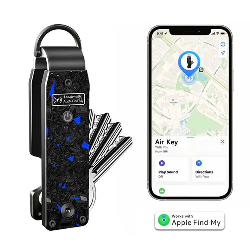 Schlüssel-Organizer funktioniert, Schlüsselfinder, integrierte Airtag-Chips, Auto-Schlüsselanhänger mit GPS-Tracker, Schlüsselanhänger, hält 2–6 Schlüssel