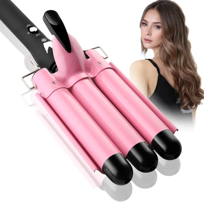 IRUIBEAUTY Professionelle Haar Lockenstab Keramik Triple Barrel Lockenwickler Eisen Haar Styler Haar Waver Styling Werkzeuge