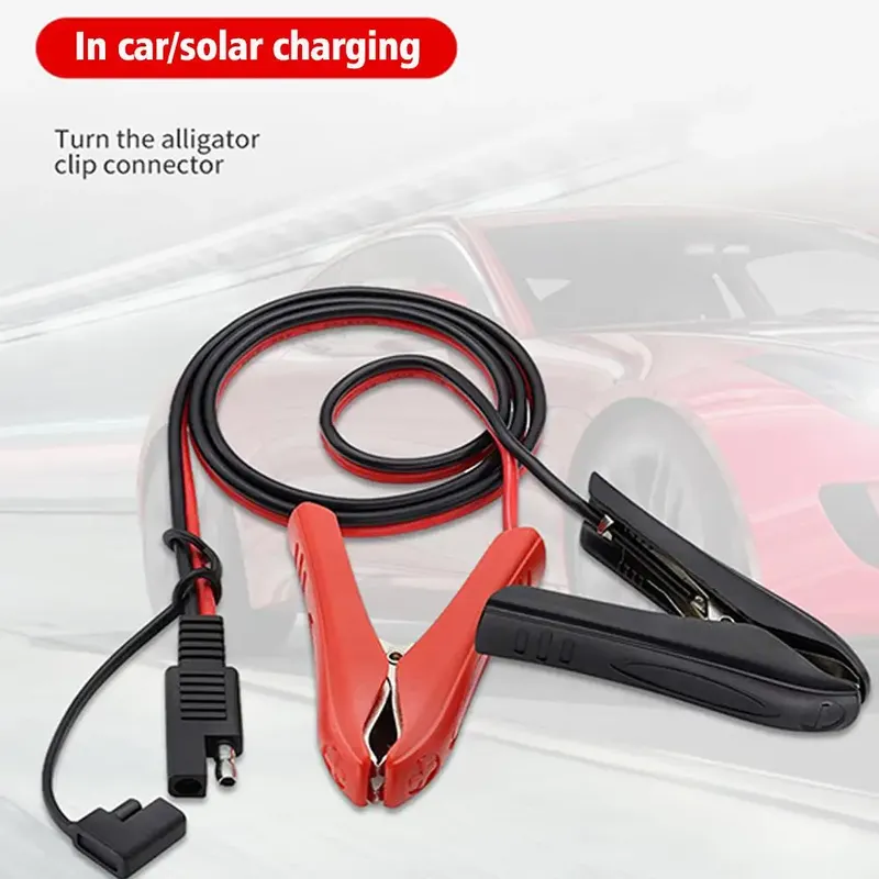 SAE zu Alligator Krokodil Clip Stecker Quick Release Quick Disconnect Auto Solar Power Lade Verlängerung Kabel