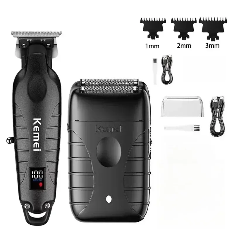Kemei KM-2290 KM-2293 KM-T95 Professionelle Schneidemaschine Elektrorasierer Haarschneider mit LCD-Display Herren-Haarschneidemaschine