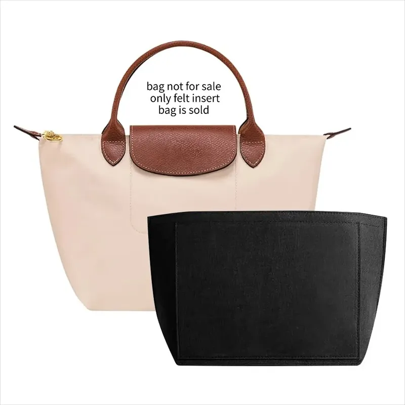 Gepolsterte Filz-Handtascheneinlage, Stofftasche für die Geldbörsenorganisation, Verwendung für Tragetaschen, Reisen, Aufbewahrung und Innenschutz