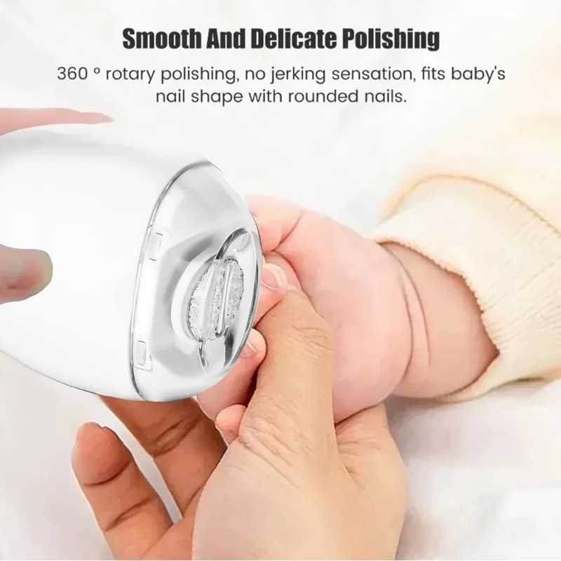 2-in-1 Elektrischer Nagelknipser mit LED-Licht, automatischer Nagelschleifer und -trimmer für Babys und Erwachsene, Mini-Maniküre-Werkzeug, Nagelpflege