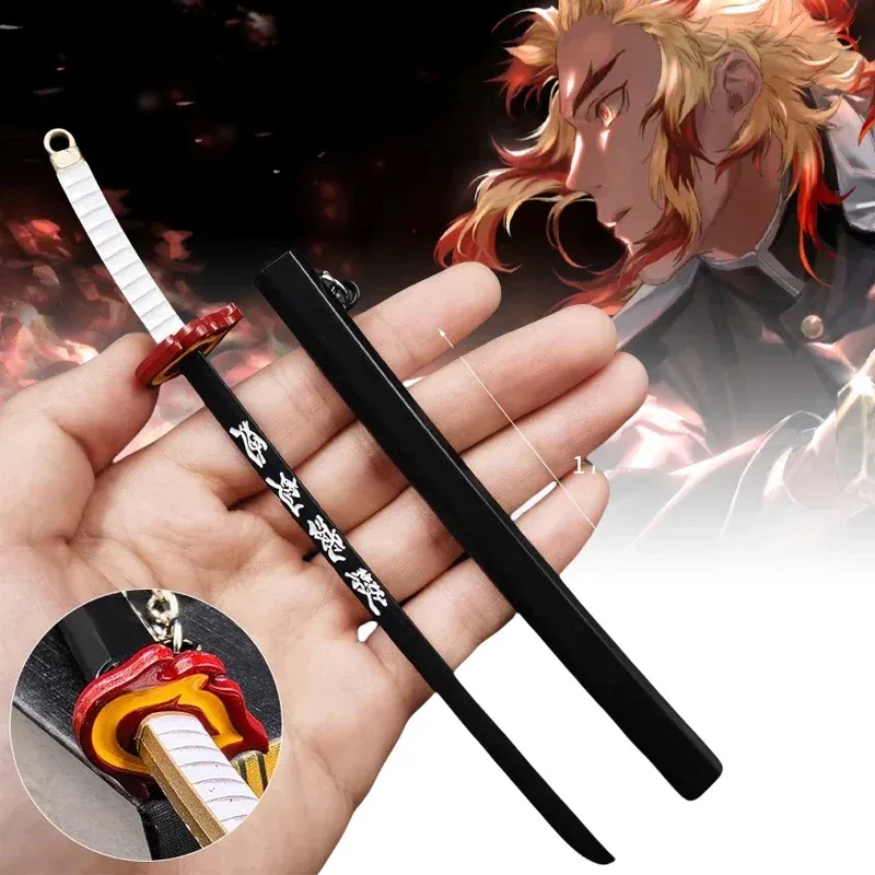 17 cm kleine Dämonentöter Katana Anime Kimetsu no Yaiba Metallschwert Ninja Messer echte japanische Katana Original Samurai Säbel Geschenk