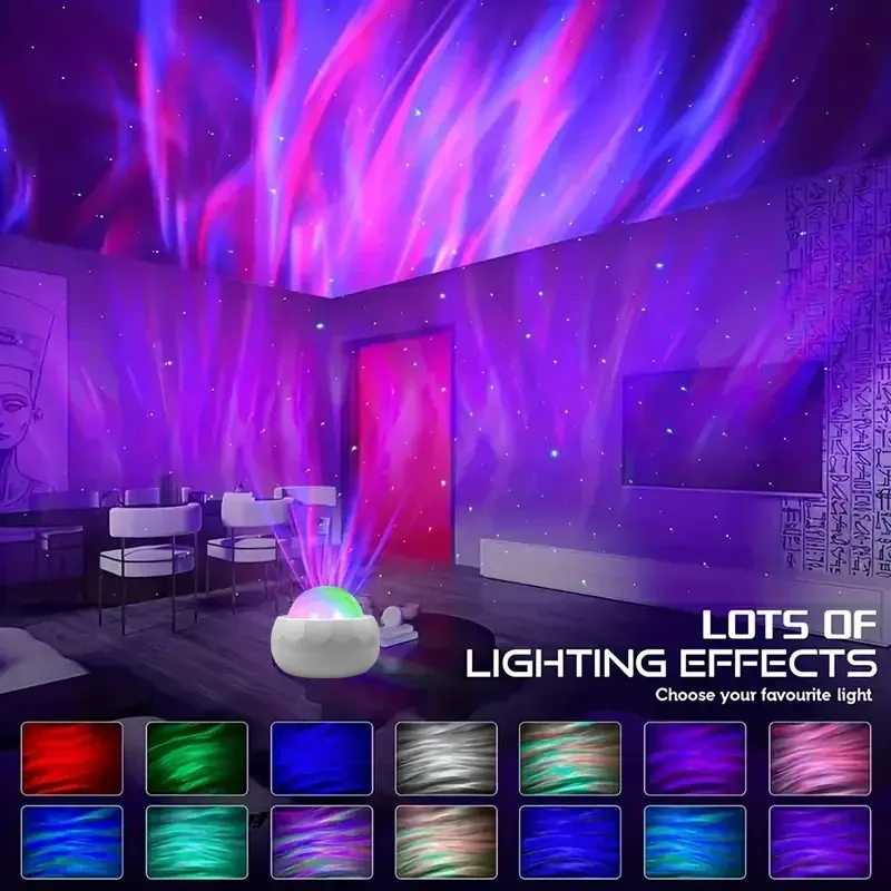 Galaxy Sternenhimmel-Projektorlicht, LED-Nachtlicht, Fernbedienung, 7 Modi, USB-Plug-in, für Kinderzimmer, Party-Dekoration, Geschenk, automatische Drehung