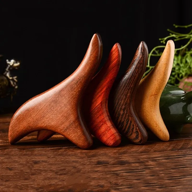 Tragbares, leichtes Holz-Massagegerät, Gua Sha für lymphatische Gesichtsmassage und Muskelentlastung, Schaben, Körperwerkzeug zur Entspannung - 6.87 EUR