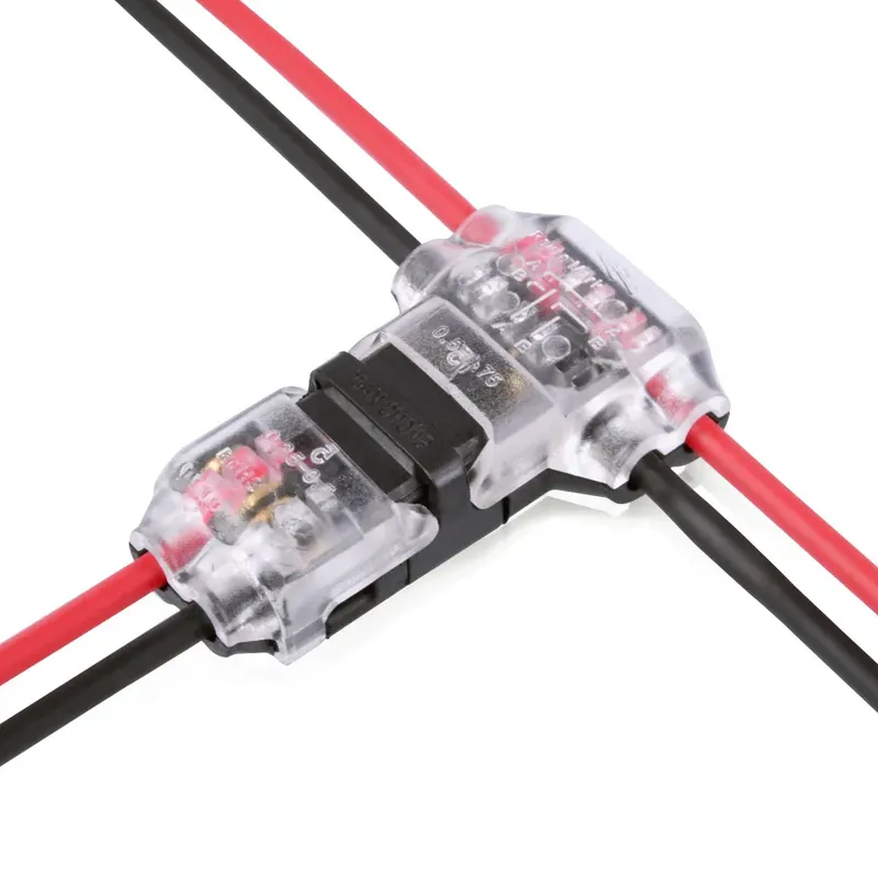 5Pcs Draht Kabel Snap In T2 Stecker Keine-löt Keine-schälen Schnell Terminal Anschlüsse Tischler Auto Stecker elektrische Zubehör