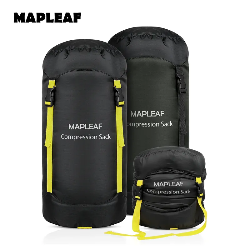MAPLEAF Kompressions-Schlafsack Ultraleicht Wasserdicht Outdoor Rucksack Camping Aufbewahrungstasche Wandern Kompressions-Sack