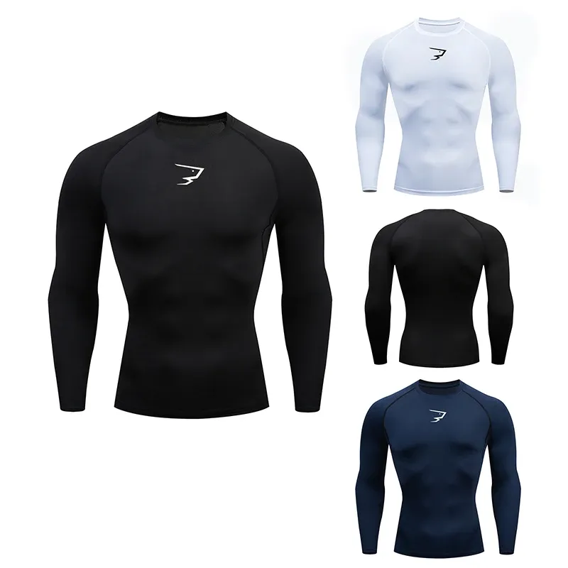 Männer Lauf Kompression T-shirt Lange ärmel Sport Tees Gym Fitness Sweatshirt Männlichen Jogging Trainingsanzug Homme Athletisch Shirt Tops