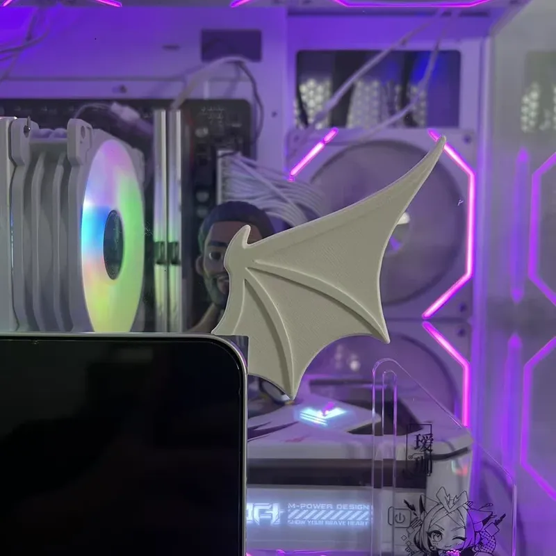 1 Paar Fledermausflügel Ornamente Fledermaus Esports Raumdekoration Ornamente DIY Monitor Dekoration Monitor Niedliche kreative einfache Dekoration