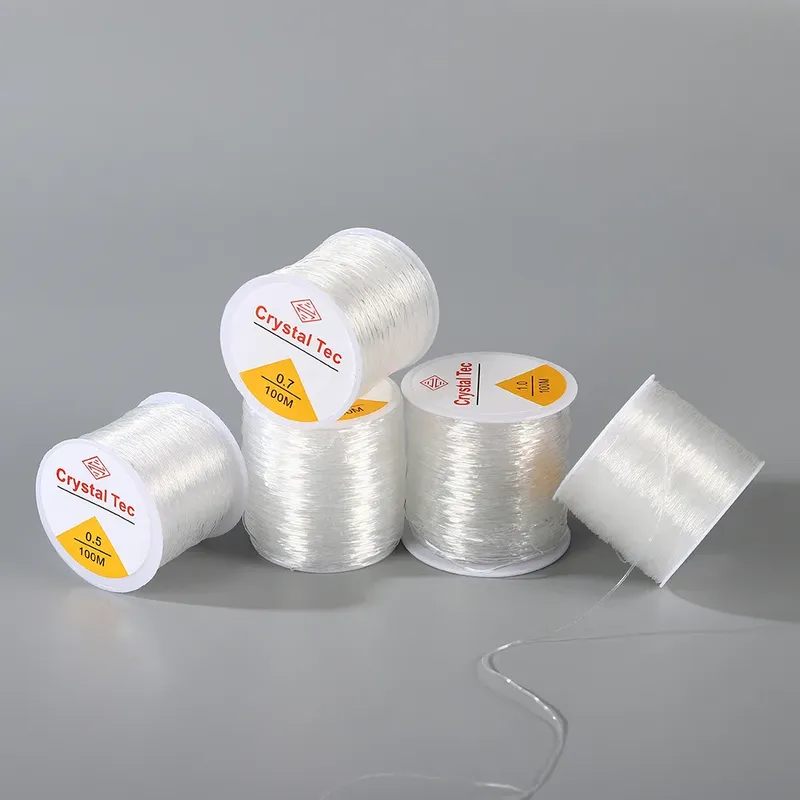 0,4–1,0 mm elastische Kristall-Schmuckschnur, Perlenschnur, starke dehnbare Fadenschnüre für DIY-Halskette, Armband, Schmuckherstellung