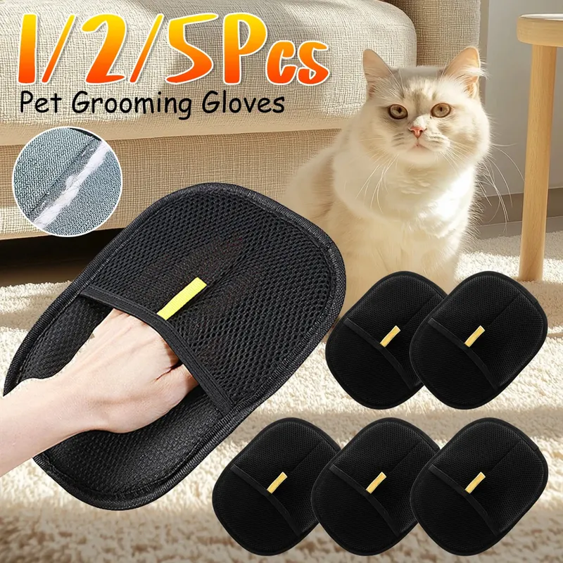 Haarentferner-Bürste für Hunde und Katzen, Tierhaarentferner-Handschuhe, doppelseitige Tierhaarentfernungshandschuhe, Haustierpflege-Handschuhe, Bürste für Katzen und Hunde