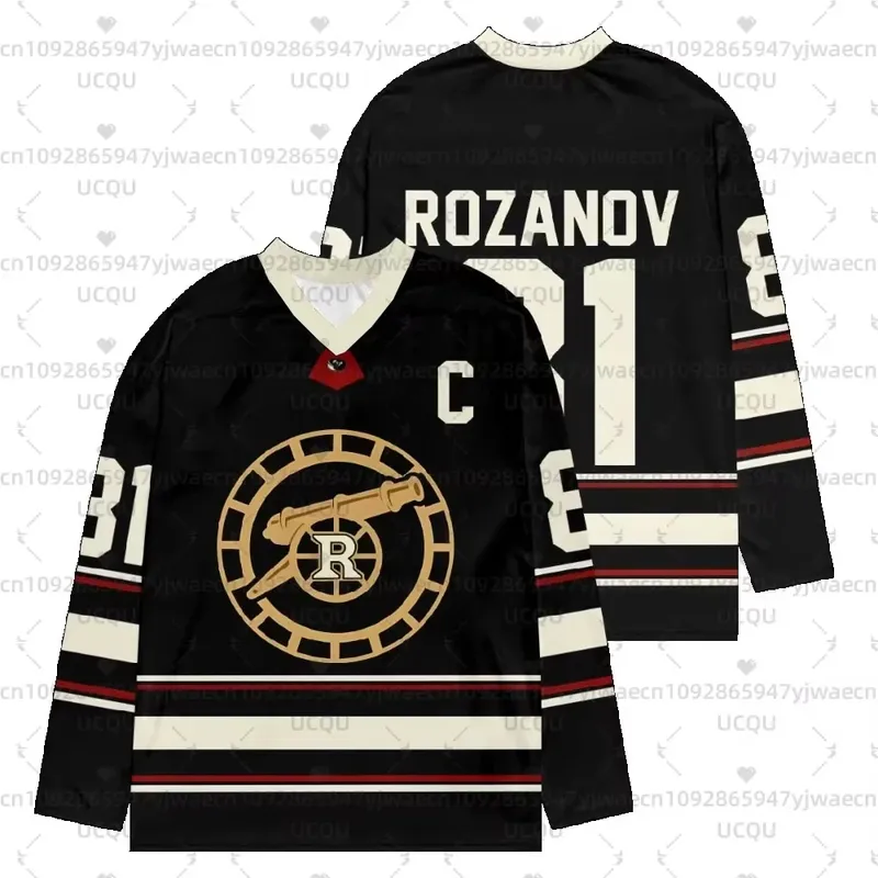 2026 Herren New Beheiztes Rivalry Hockey Jersey Langarm T-Shirt Herren Damen Rozanov HOLLANDER V-Ausschnitt T-Shirt Unisex Tops Pullover