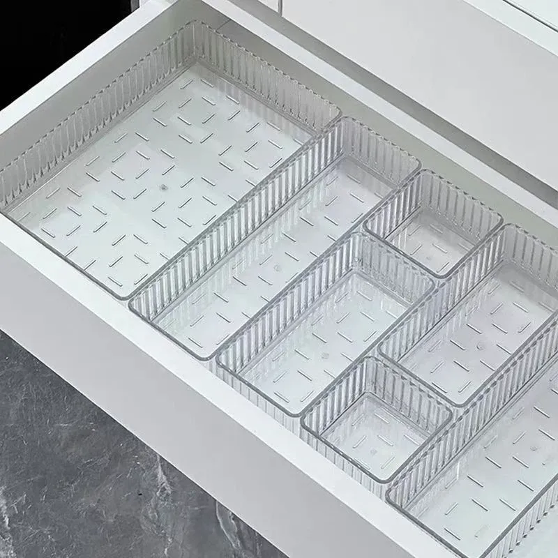 Stapelbarer Schubladen-Organizer aus Acryl – verstellbare Trenntabletts für Kosmetika, modulare Make-up-Aufbewahrungsbox
