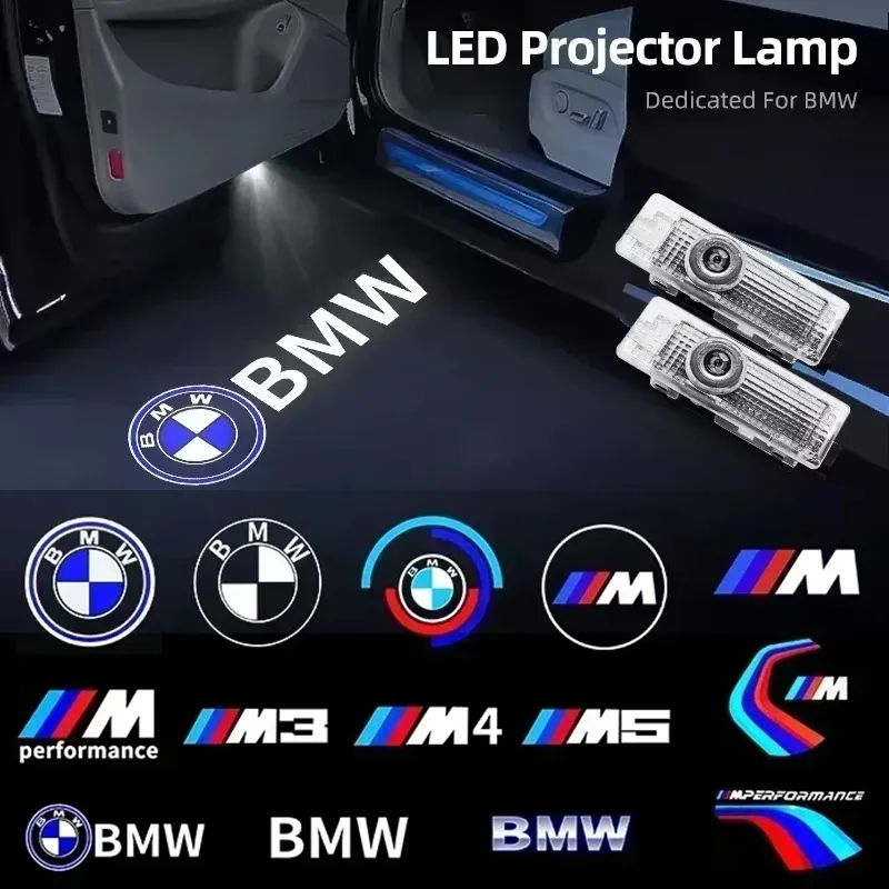 2/4Pcs Auto Tür Willkommen LED Projektor Laser Logo Tür Licht Für BMW E90 E60 E46 E93 F20 F21 f30 F31 F32 F33 F34 F15 F10 F01 F11