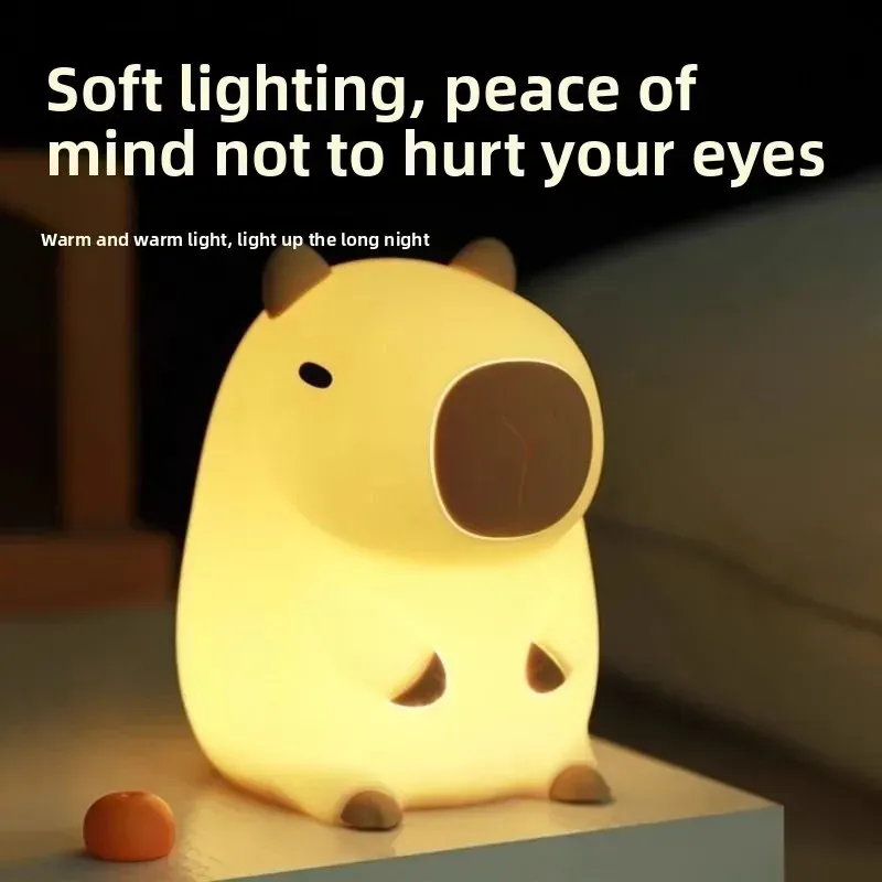 Neue Ankunft Capybara Nachtlicht Silikon Dekorative Ornament Kreative Geschenk Umgebungs Lampe für Wohnkultur Schlafzimmer Schreibtisch Atmosphäre