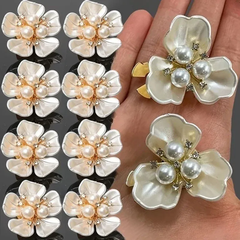 Luxus Imitation Shell Perle Blume Hemd Ärmel Knopf Elegante Kupfer Manschettenknöpfe Knopf Abdeckung Zubehör für Frauen und Männer