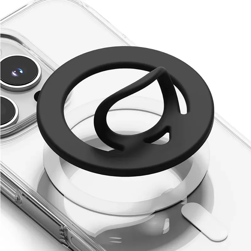 Doppelseitige magnetische Silikongriffhalterhülle für Magsafe IPhone 17 Air 16 E 15 14 13 12 11 Pro Max Plus Mac Sichere Handyhülle