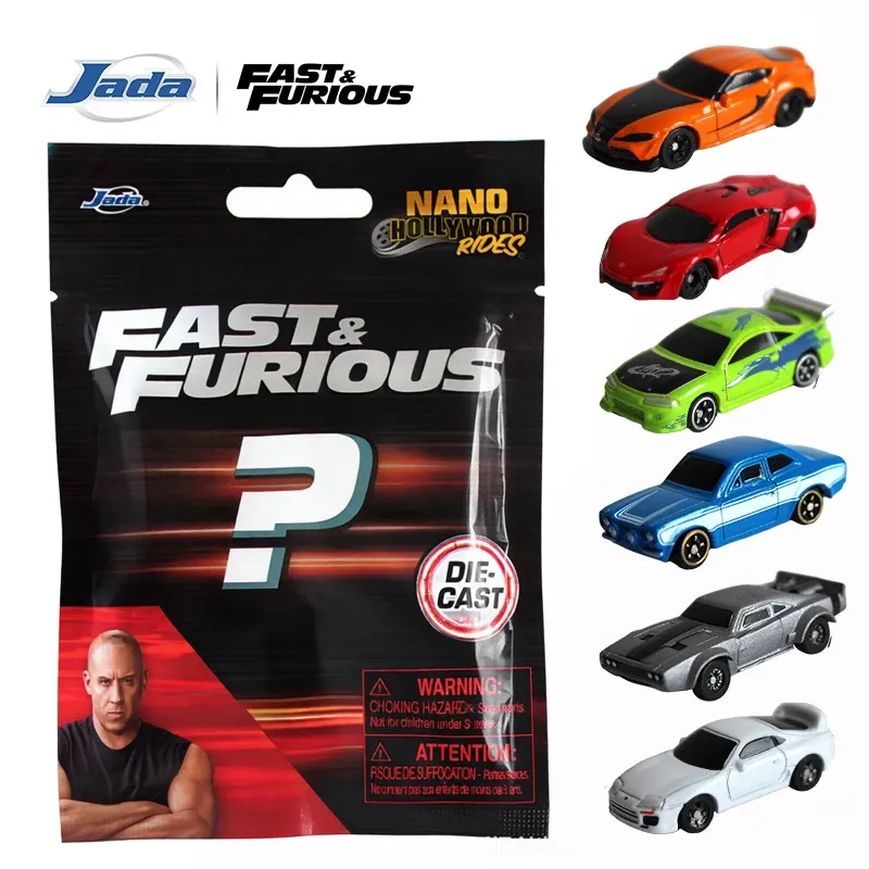 JADA 1:128 Nano Blind Bags Druckguss-Modellauto 1,65" The Fast and the Furious Random Mini Cars JD35404