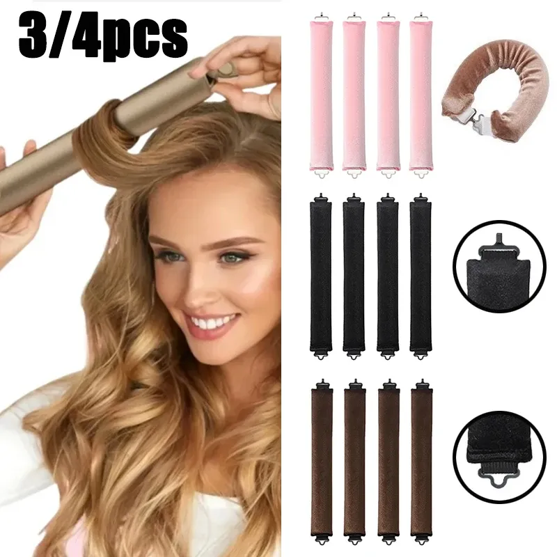 3/4 stücke Keine Wärme Lockenwickler Heatless Curling Stange Stirnband Weiche Lockenwickler Faule Locken Schlafen Styling Werkzeuge