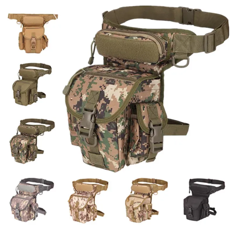Taktische Drop Bein Tasche Werkzeug Fanny Oberschenkel Pack Jagd Tasche Taille Pack Motorrad Reiten Männer Molle Taille Packs