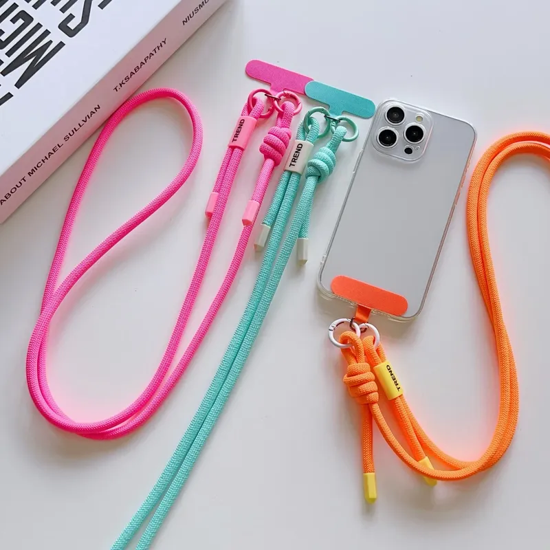 1Pc Universal Lange Telefon Lanyard Länge Einstellbare Hals Hängen Seil Umhängetasche Seil Mit Telefon Fall Verbindung Clip