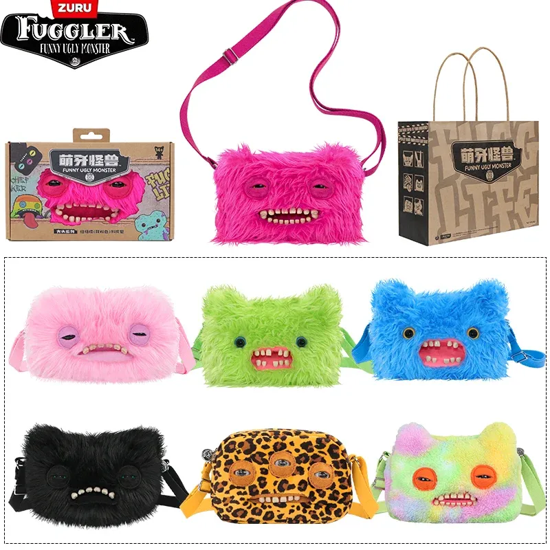 Original Fuggler Bagger Generation Weiche Plüschpuppe Umhängetasche Zähne Monster Hässliche süße lustige Tasche Kinder Geburtstagsgeschenk