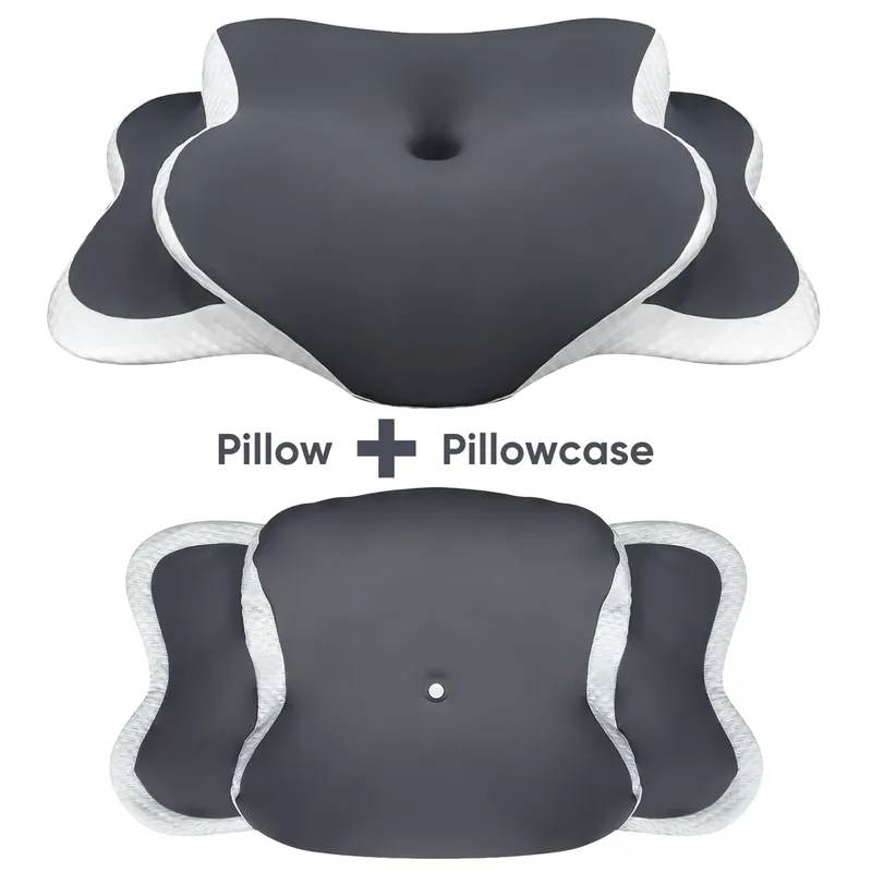 Memory-Schaum-Kissen, schmetterlingsförmige Nackenkissen, entspannende Halswirbelsäule, Schmerzlinderung, Kontur, ergonomische orthopädische Nackenstütze