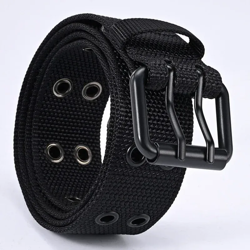 Neue Männer Atmungsaktive Nylon Stoff Gürtel Outdoor-Sport Gürtel Dornschließe Hosen Jeans Gürtel