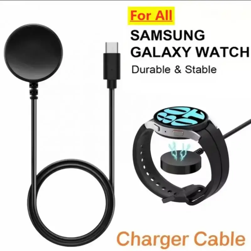 Tragbare magnetische Uhr Drahtlose Ladegerät USB-Kabel Schnellladestation für Samsung Galaxy Watch 8 7 6 5pro 5 4 3 Active 2