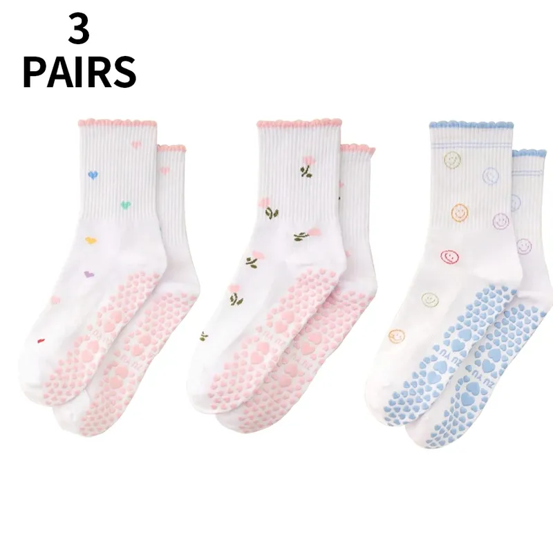 1/2/3/4/Paar Pilates-Socken für Damen, weich und bequem, hohe Elastizität und nicht restrictiv, geeignet für alle Jahreszeiten