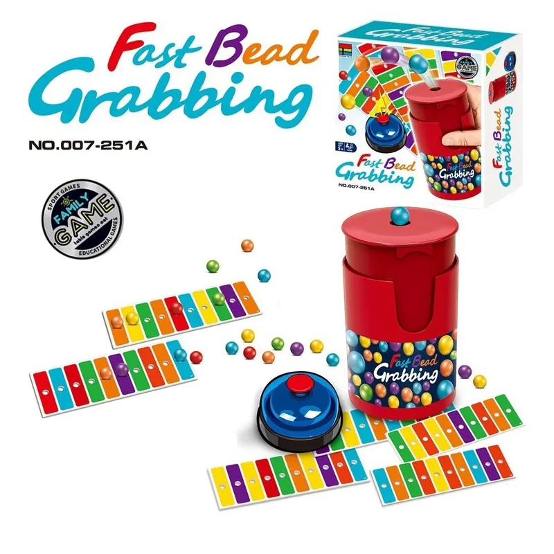 Fast Bead Grabbing Brettspiel für zwei Spieler mit aufregende Glocken. Lustige Match-Strategiespiele, perfekt für Kinder und Erwachsene. Interaktion