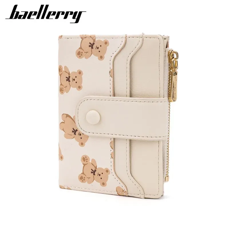 Baellerry Damen-Geldbörse, niedliche Cartoon-Geldbörse, PU-Schnallenverschluss, bedruckt, mit mehreren Fächern, Wechselgeldtasche, Kartenetui, Geldbörsen, Geschenk für Tochter/Mädchen