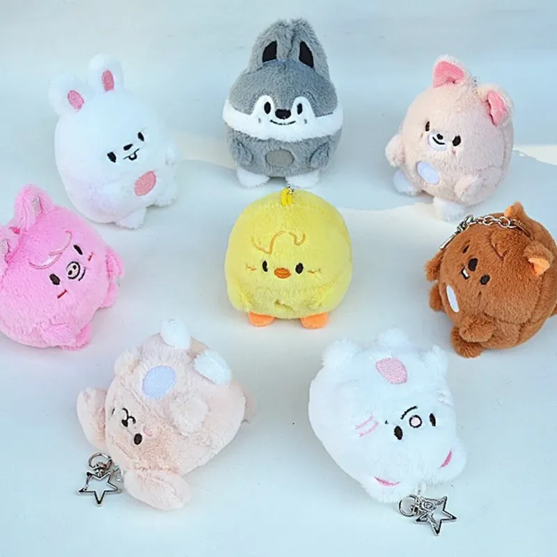 Heißverkaufte KPOP Merchandise Stray Kids Bunny Plüschpuppe Han Jisung, Hwang Hyun-jin, Bang Chan Schlüsselanhänger Eieranhänger
