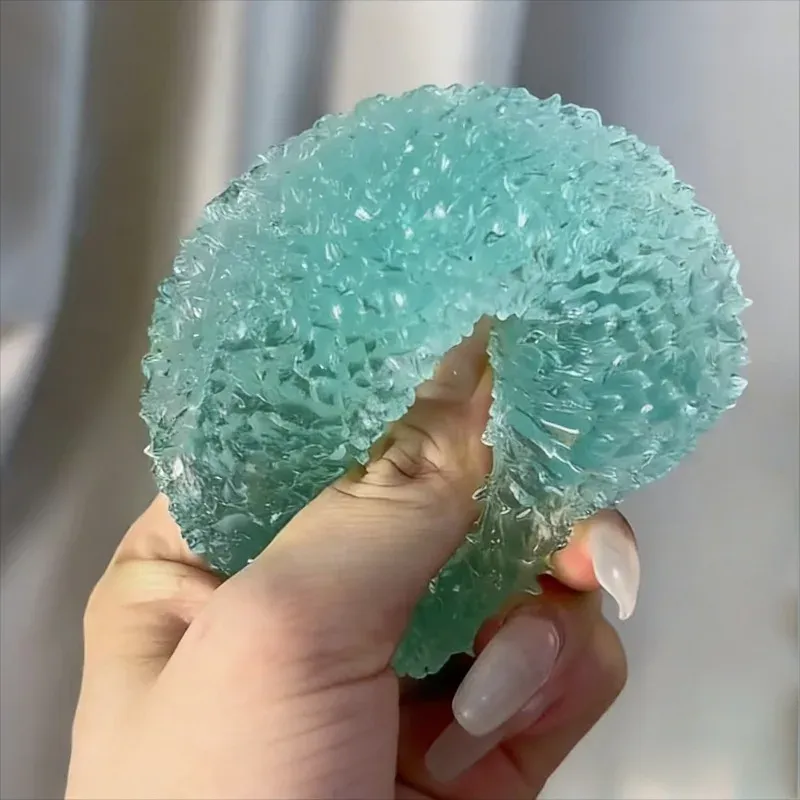 Squishy Eisball Maltose Fidget-Spielzeug Super Weiches Rosa Mochi Langsam Zurückfederndes Quetschspielzeug Anti-Stress-Spielzeug für Erwachsene Handübungen