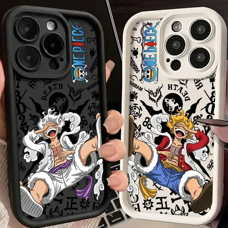 One Piece Ruffys Gear 5 Soft Cover Handyhülle für iPhone 17 Air 15 16 14 Plus 13 12 11 Pro Max 16e XS Max XR