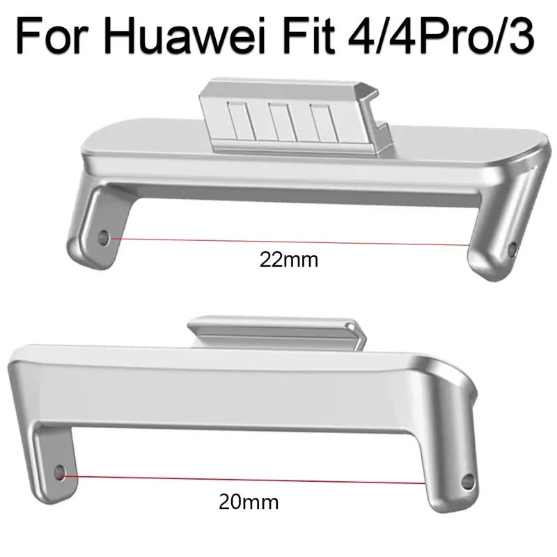 20mm 22mm 1 Paar Adapter für Huawei Watch Fit 3 4 Armbandverbinder Armband Metall Edelstahl Fit4Pro Bandadapter Zubehör