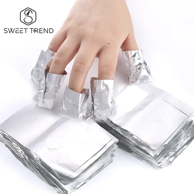 50/100 Stück Einweich-Aluminiumfolien für Nägel mit Wattepads, Nagellackentferner, Reinigungspads, Maniküre-Pflegezubehör