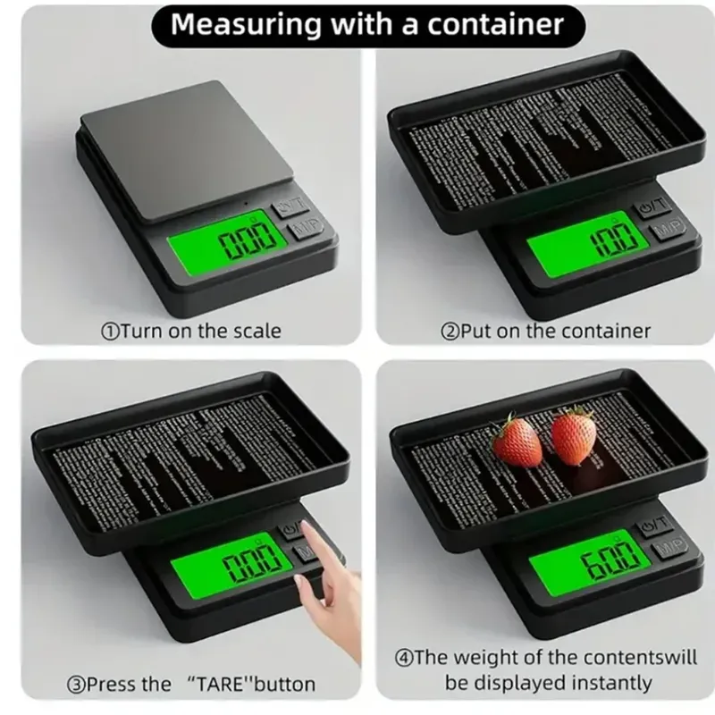 0,01 g -1000 g tragbare elektronische Waage Mini-Digitalwaage hochpräzise elektronische Taschenwaage Schmuckgewicht Küchenwaage - 2.31 EUR